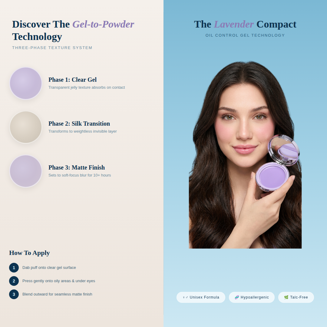 Candy Bella Korean Gel Compact Powder | 2-in-1 Primer & Setting Powder | Talc-Free Oil Control
